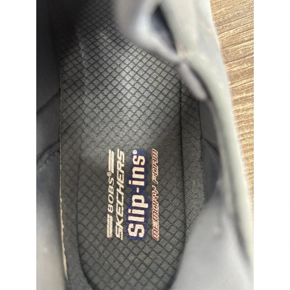 Skechers Shoes Womens Size 9.5 Blue BOBS Slip-Ins Memory Foam Sneaker Low Top